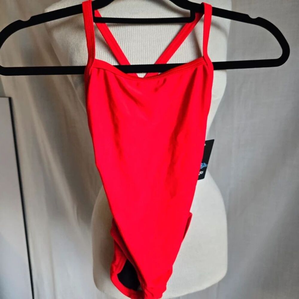 Speedo Women's One Piece Swimsuit Red Size 26 new